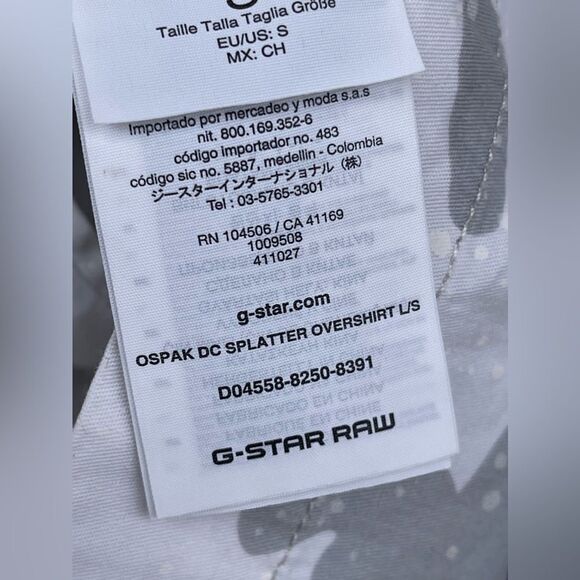 Gstar Ospak Deconstructed Splatter Overshirt small - Picture 12 of 16